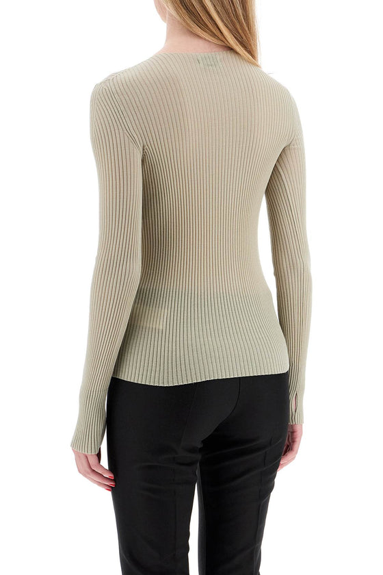 MRZ ribbed wool top with a high