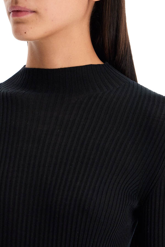 MRZ ribbed wool top with a high