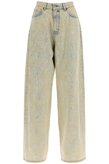  Giuseppe Di Morabito wide leg jeans with rhinestones