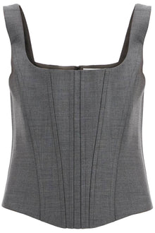  Giuseppe Di Morabito stretch wool corset top with nine words