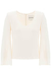 Roland Mouret "cady top with flared sleeve"