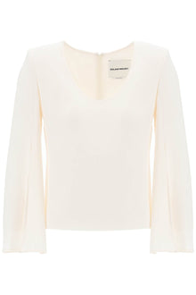  Roland Mouret "cady top with flared sleeve"