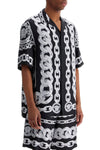 Versace 'printed silk medusa chains bowling shirt