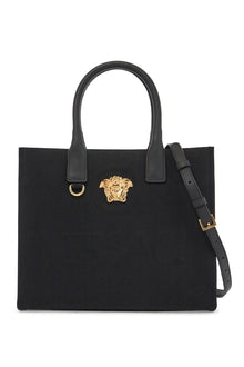  Versace canvas small la medusa tote bag