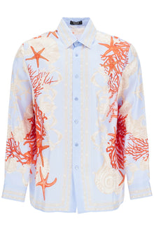  Versace barocco sea silk shirt