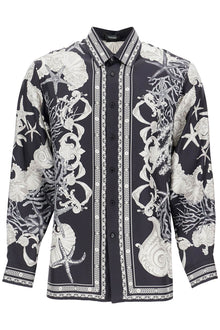  Versace barocco sea silk shirt