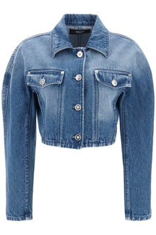  Versace cropped denim jacket