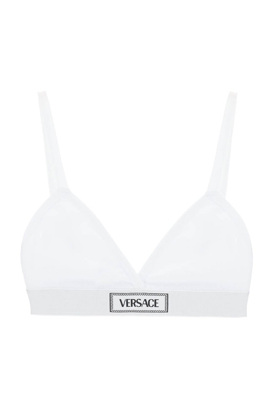 Versace '90s logo ribbed bralette