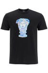 Versace 'medusa gallery embroidered t-shirt