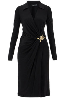  Versace draped jersey dress with