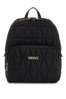  Versace quilted nylon backpack