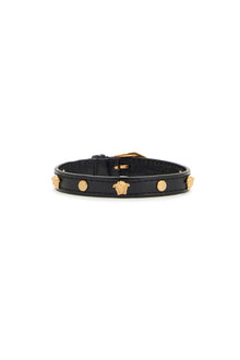  Versace medusa leather bracelet