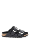 Birkenstock arizona big buckle slides in teddy