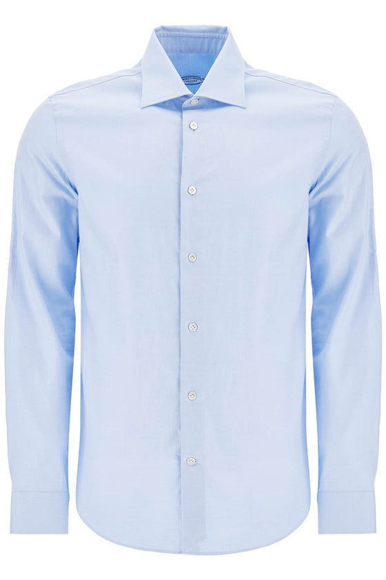 VINCENZO DI RUggIERO slim fit twill shirt for men