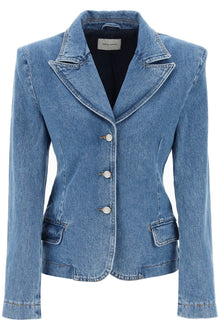  Magda Butrym single-breasted jacket in denim