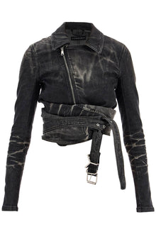  Y Project denim jacket with criss-cross belt