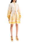 Zimmermann floral linen mini dress with