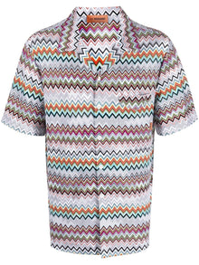  Missoni chevron-knit cotton shirt