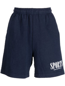  SPORTY & RICH MAIN Shorts Blue