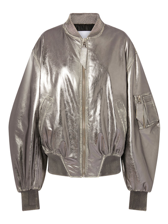 The Attico Coats Silver