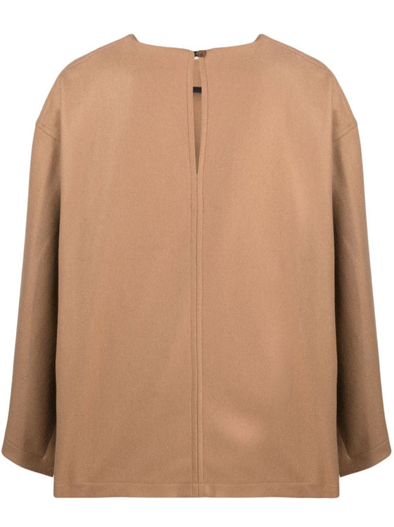 Erika Cavallini Semi-Couture Top Camel