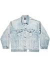 Balenciaga Denim jacket with flap pockets and drop shoulder