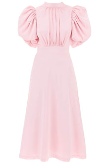  Rotate midi satin dress with balloon sleeves