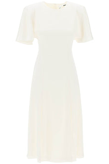  Rotate midi satin dress with butterfly sleeves