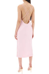 Rotate satin midi slip dress for a