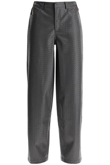  Rotate wide woven patterned trousers with a