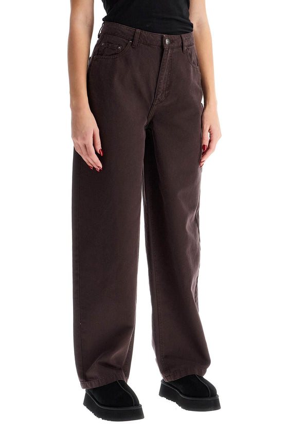 Rotate wide leg five-pocket pants with a relaxed