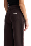 Rotate wide leg five-pocket pants with a relaxed