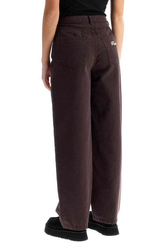 Rotate wide leg five-pocket pants with a relaxed