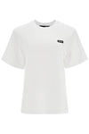 Rotate white organic cotton t-shirt with wide neck