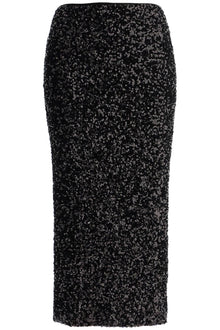  Rotate midi sequin skirt in