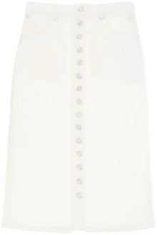  Courreges "denim midi skirt with multif