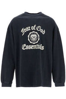  Fear Of God ESSENTIALS black cotton oversized sweater with logo