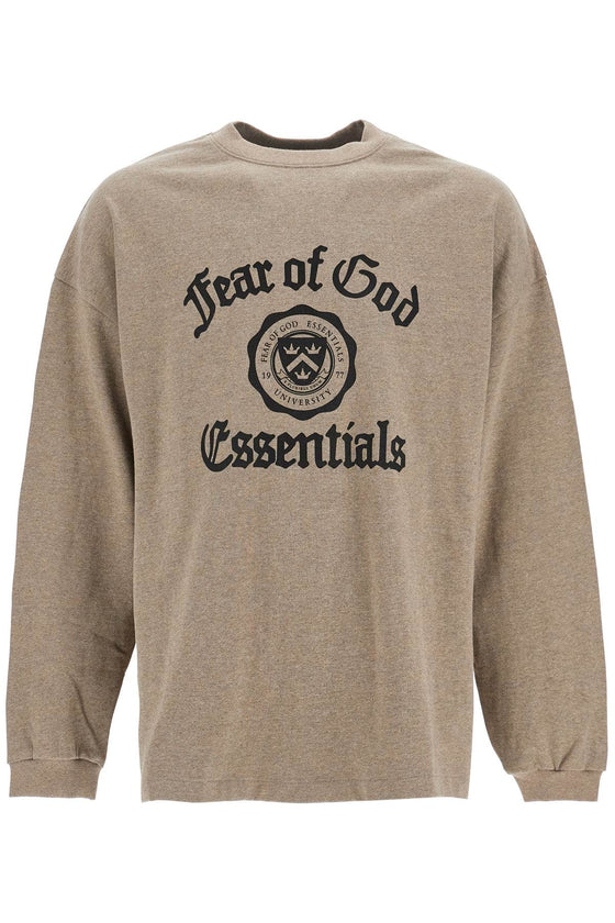 Fear Of God ESSENTIALS heather gray cotton oversized t-shirt