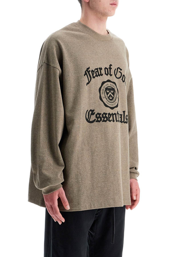 Fear Of God ESSENTIALS heather gray cotton oversized t-shirt