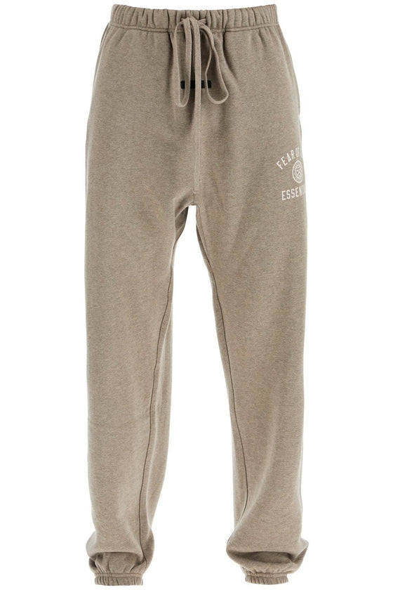 Fear Of God ESSENTIALS heather grey cotton wide fit sweatpants