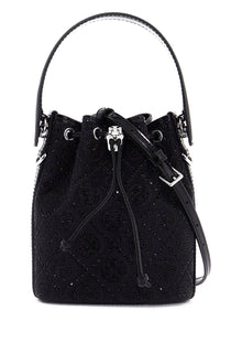  Tory Burch monogram t bucket bag with rhinest