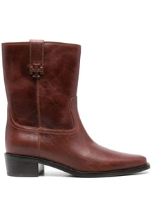  Tory Burch Boots Leather Brown