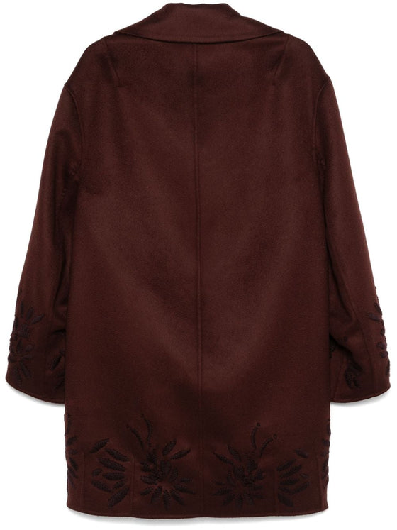 Ermanno Scervino Coats Bordeaux