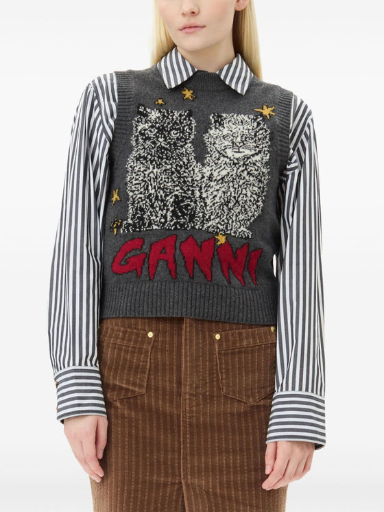 GANNI Sweaters Grey