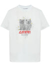 GANNI T-shirts and Polos Clear Blue