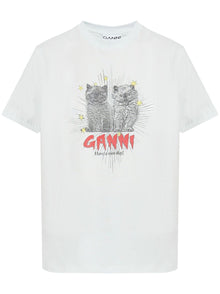  GANNI T-shirts and Polos Clear Blue