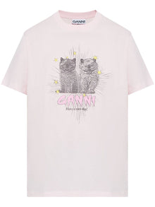  GANNI T-shirts and Polos Pink