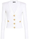 Balmain knitted V-neck cropped cardigan