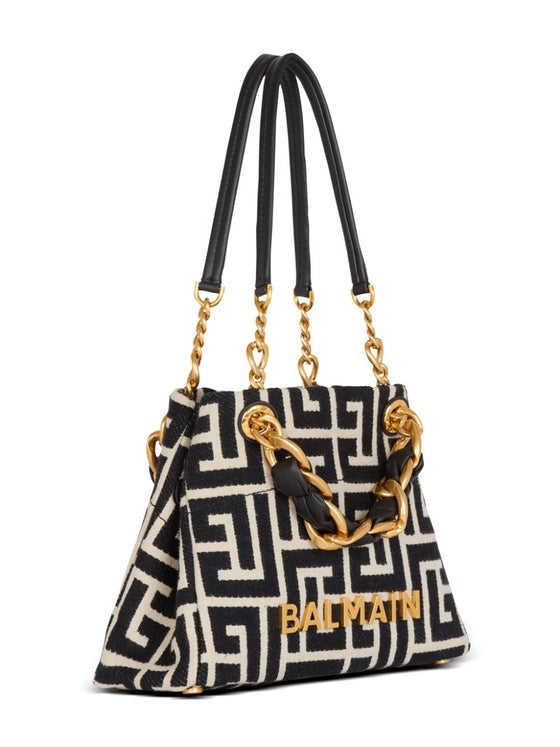 Balmain small 1945 Soft jacquard tote bag