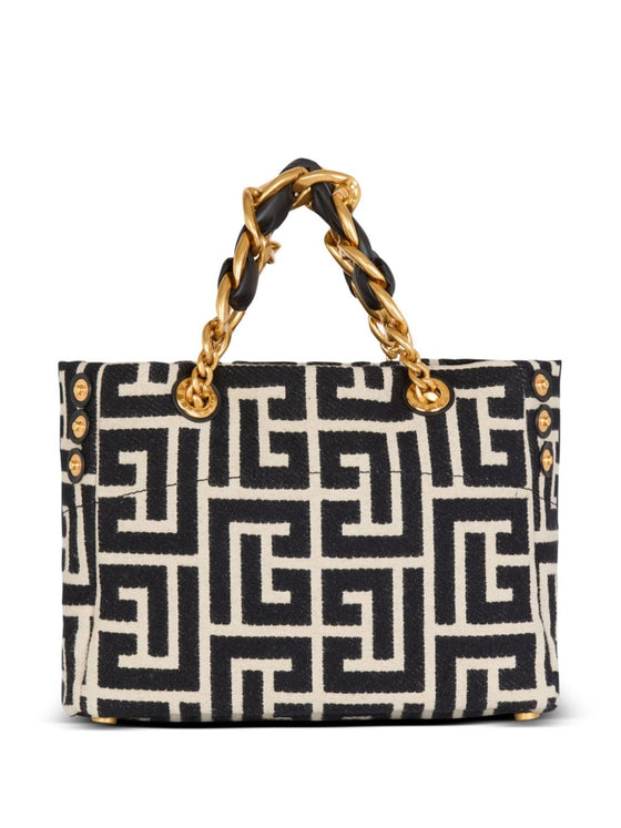 Balmain small 1945 Soft jacquard tote bag